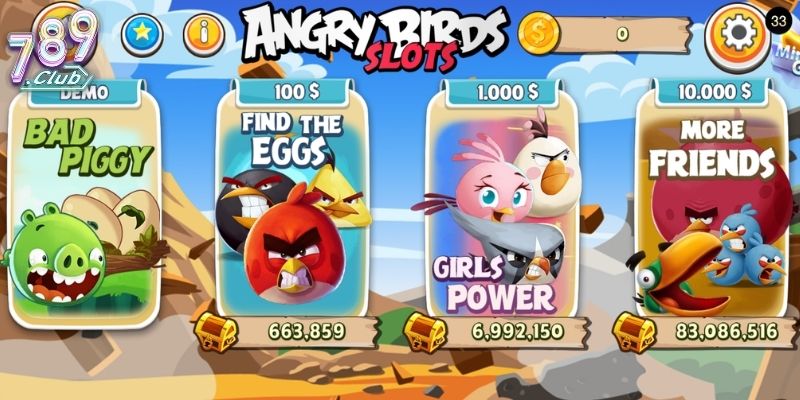 Angry Birds Slots 789Club - Game Chơi Hay Tính Thưởng Lớn 2 Tìm hiểu game Angry Birds Slots 789Club